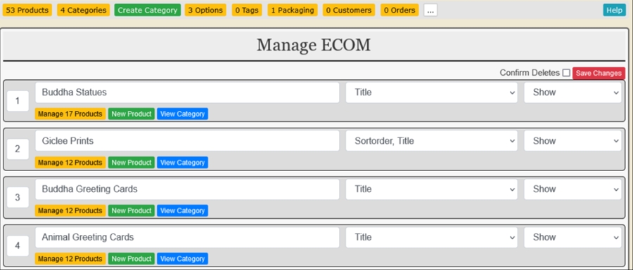 manage ecom panel